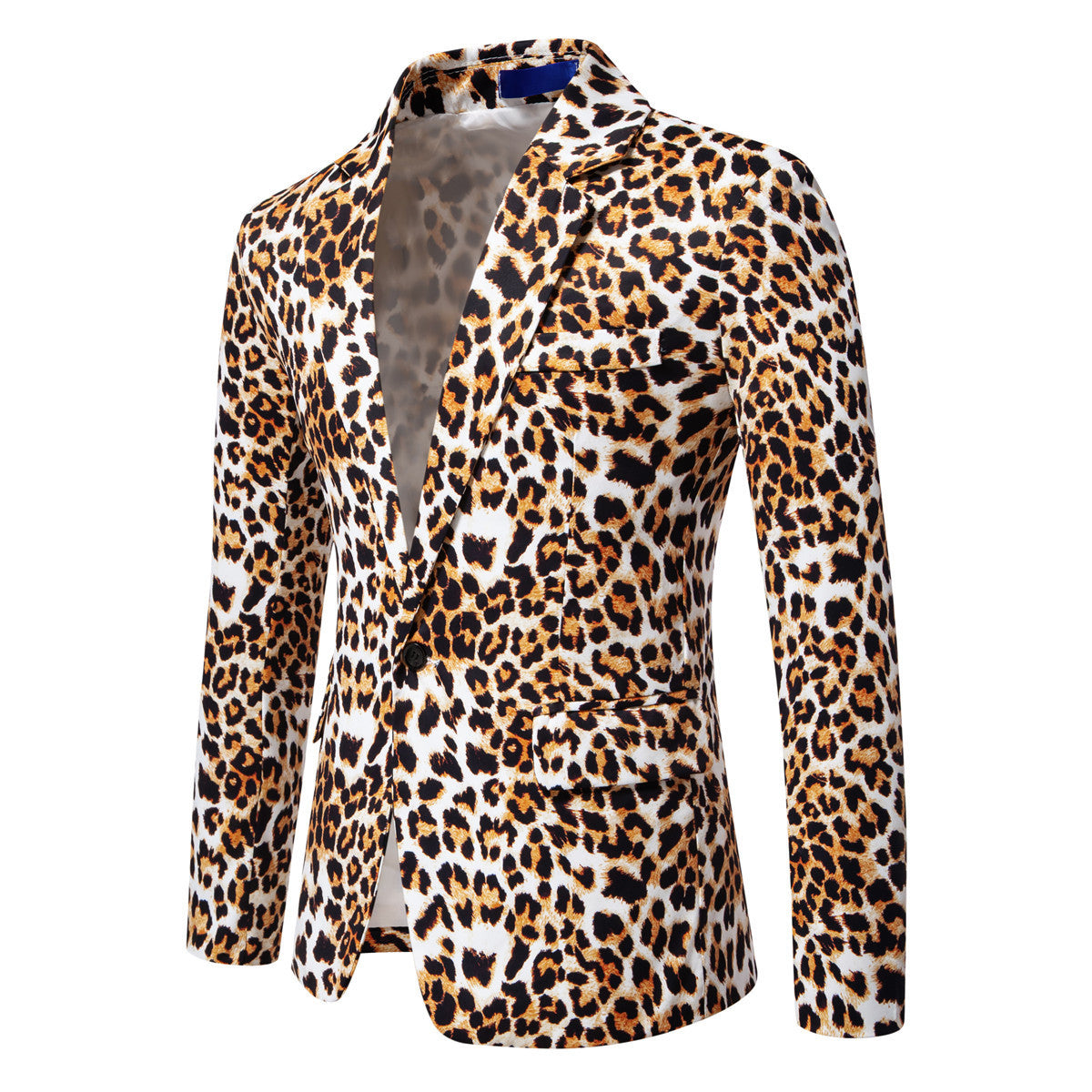 Herren Blazer Slim Fit Wildmuster Elegant - IdealeKleiden