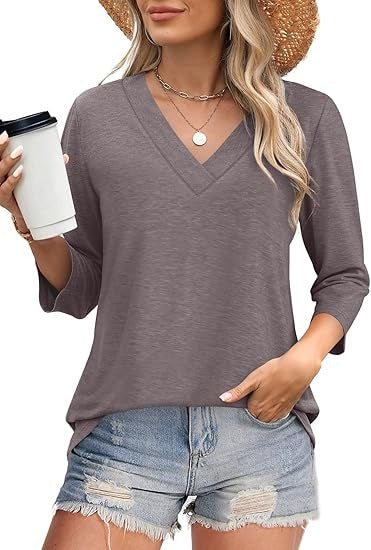 Women's Top V-Neck Elegant Blouse