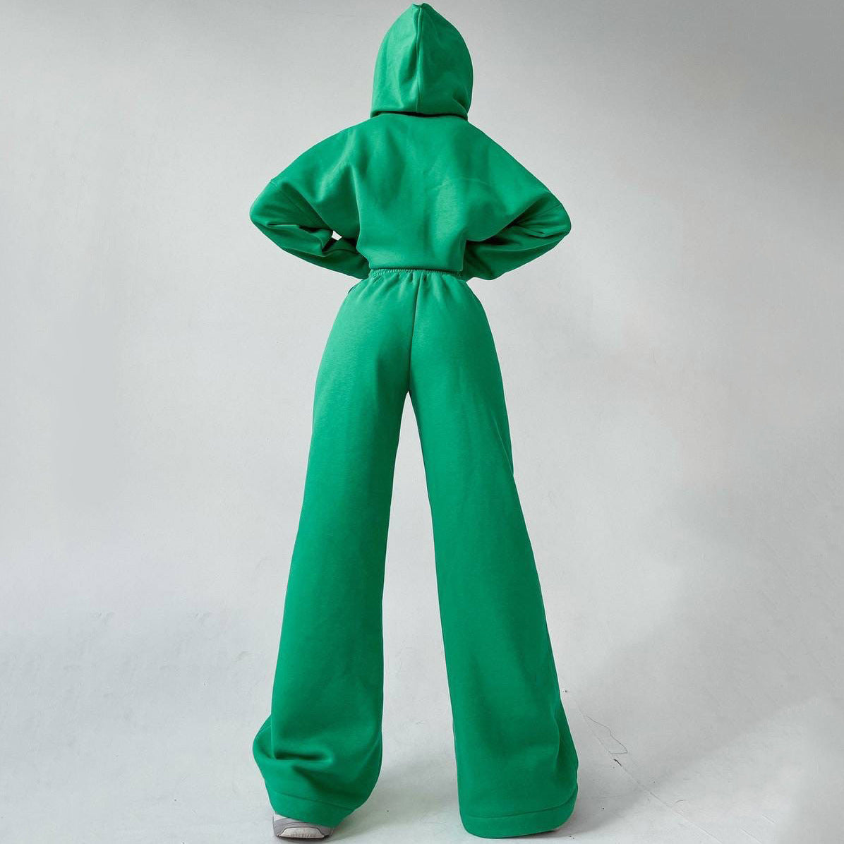 Women's Casual Oversized Hoodie Set with Wide-Leg Pants