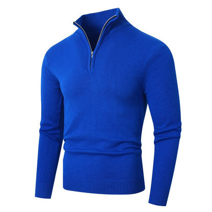 Men's Modern Pullover Half-Zip Textured Fabric