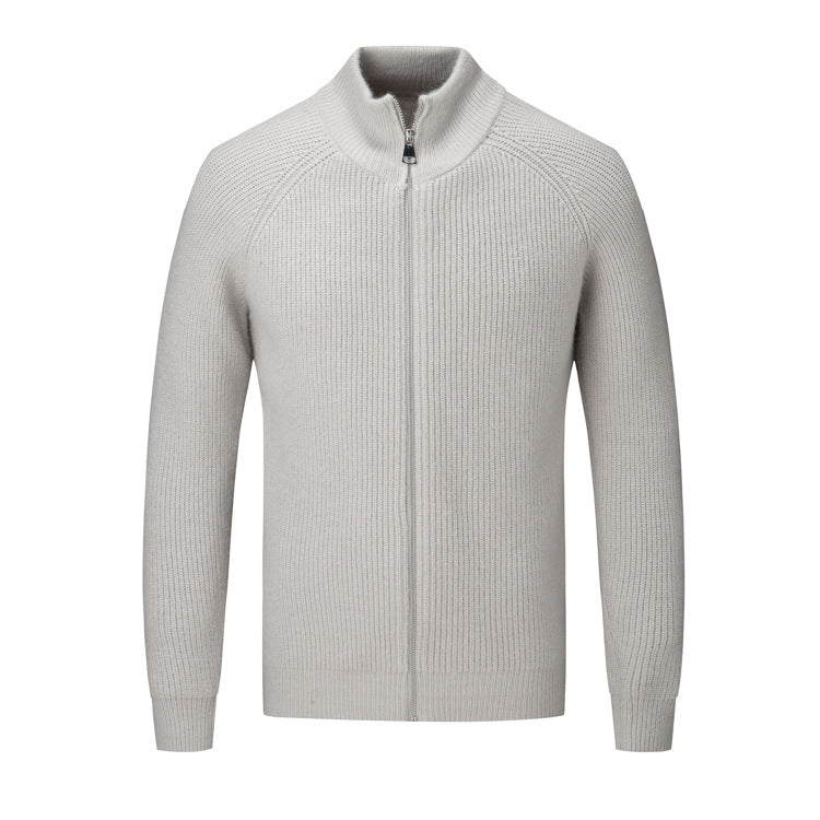 Men's Cardigan High Collar Elegant Design
