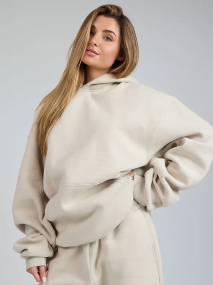 Damen Kapuzenpullover Lässig Oversized Känguru Tasche