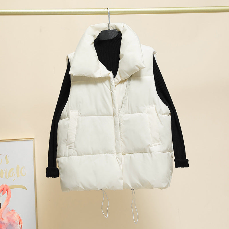 Women's Vest Elegant Lined High Collar