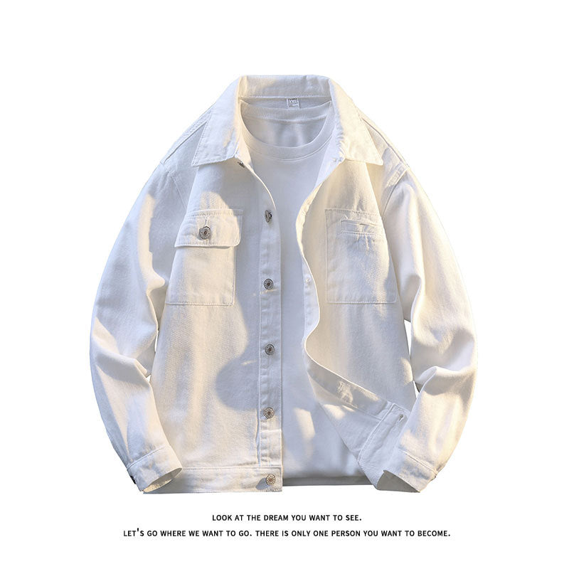 Men's Leather Jacket Casual with Chest Pockets Soft Touch