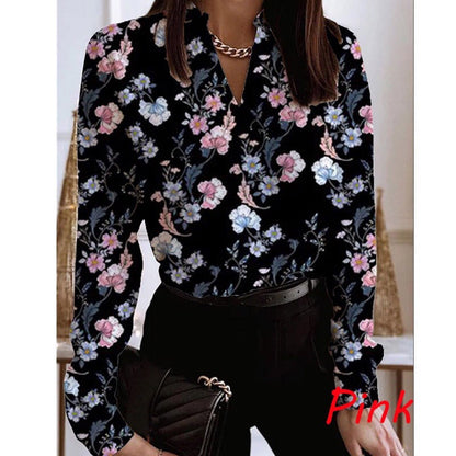 Women's Blouse Floral Elegant Slim
