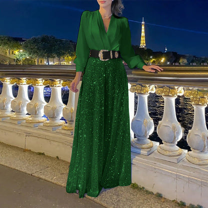 Women's Evening Dress Elegant Shimmering Flower