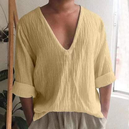 Men's T-Shirt V-Neck Modern Casual