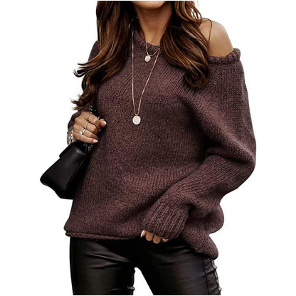 Women's Off-Shoulder Sweater Elegant Design