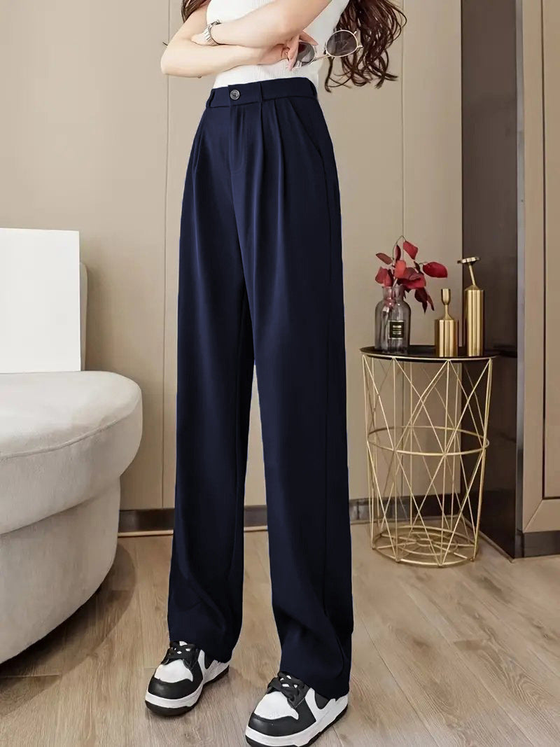 Women's High-Waist Trousers Comfortable Elegant