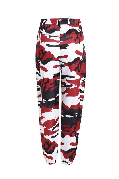 Women's Cargo Pants Camo Style Practical Elastic