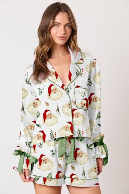 Women's Christmas Pyjamas Festive Elegant Ruffles