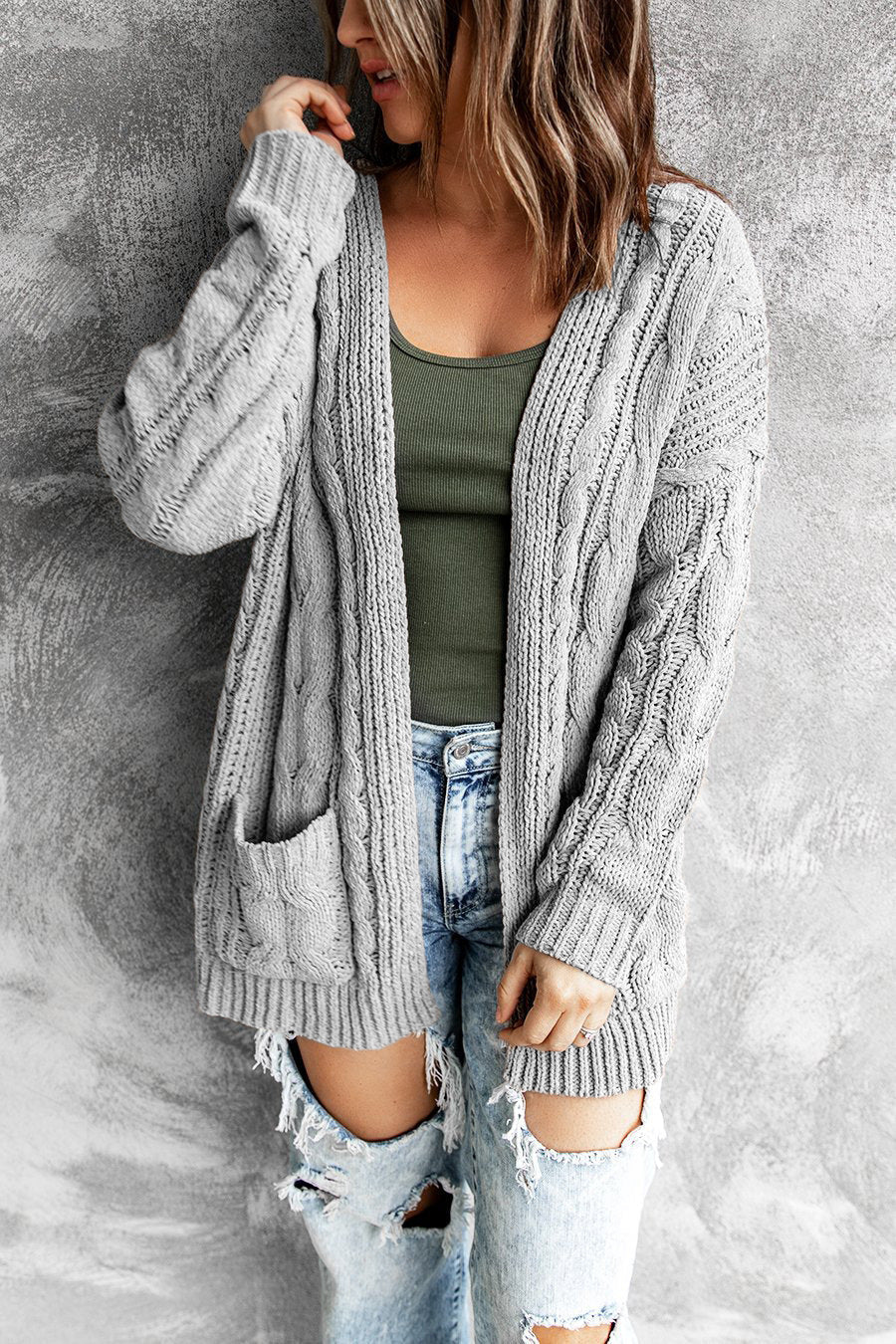 Women's Cardigan Oversized Sleeves and Deep Pockets