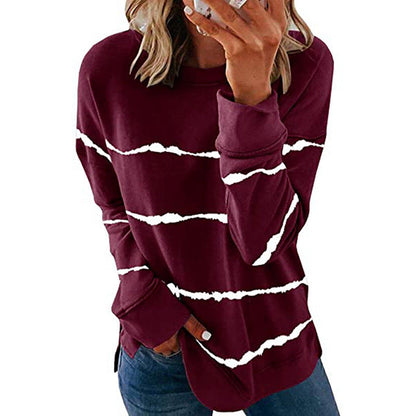 Women's Striped Sweatshirt Modern Style