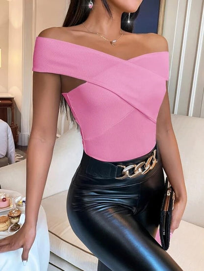 Women's Top Asymmetrical Textured Modern