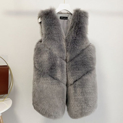 Women's Fur Vest Luxury Coat