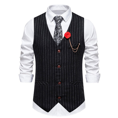 Men's Vest Slim Fit Houndstooth Pattern Elegant