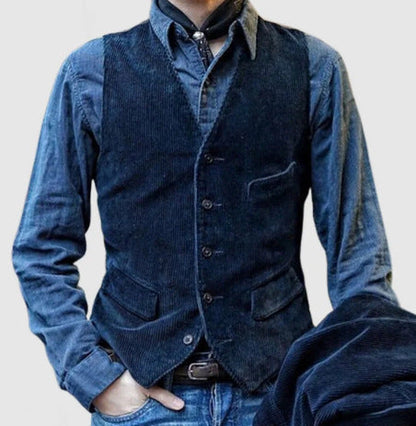 Men's Corduroy Vest Elegant Modern Cut