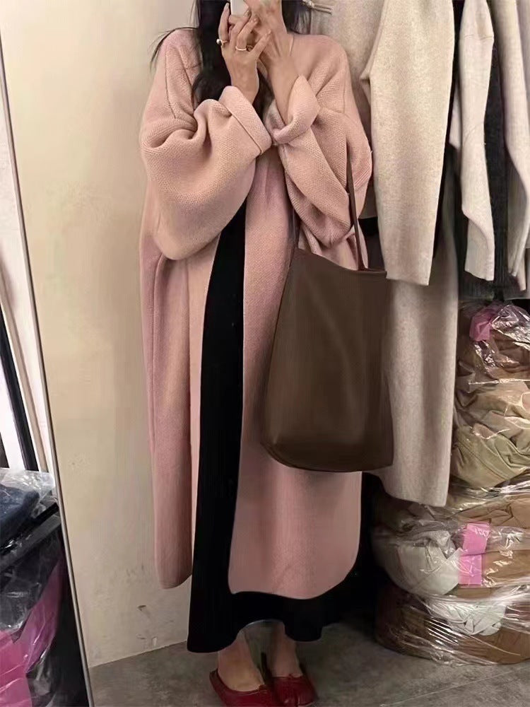 Large Cardigan Wool Coat Plus Size