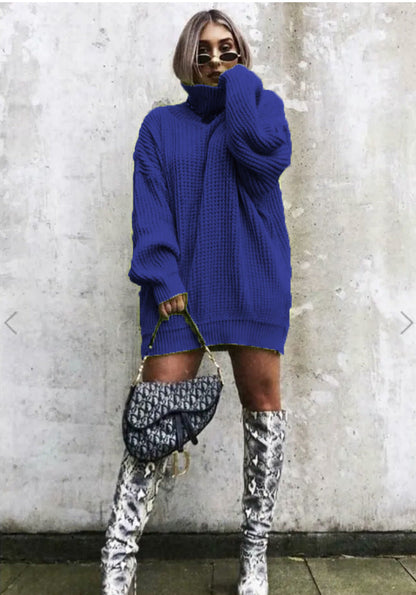 Women's Knitted Jumper Oversized Waffle Knit Trendy Style