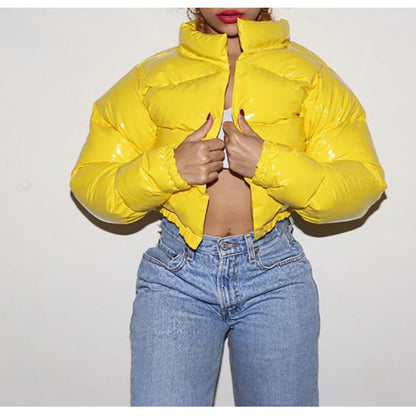 Women's Quilted Jacket Shiny Elegant