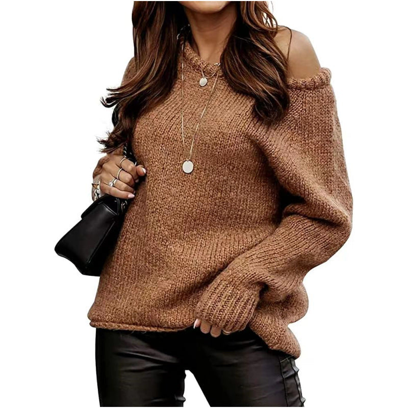 Women's Off-Shoulder Sweater Elegant Design