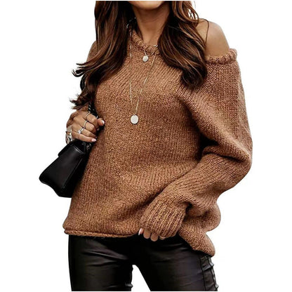 Women's Off-Shoulder Sweater Elegant Design