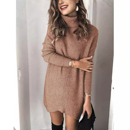Strickkleid Damen Weich Übergrößes Design