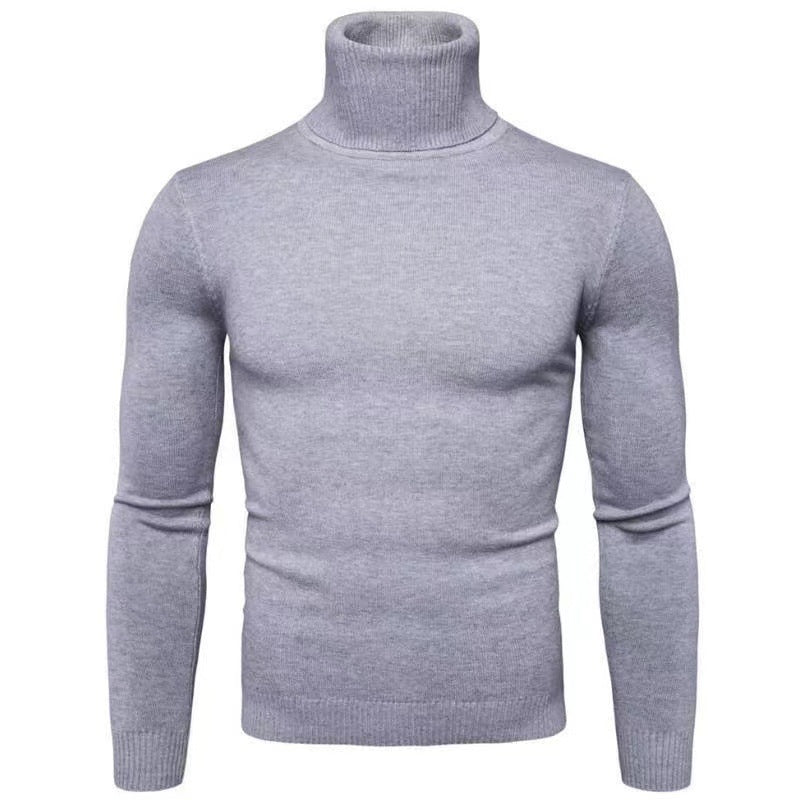 Men's Cotton Turtleneck Sweater - Elegant Design