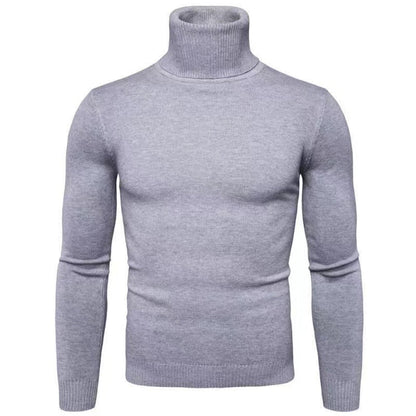 Men's Cotton Turtleneck Sweater - Elegant Design