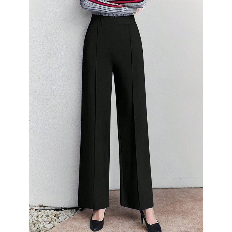 Women's Fabric Trousers High-Waist Elegant Pleated Skirt