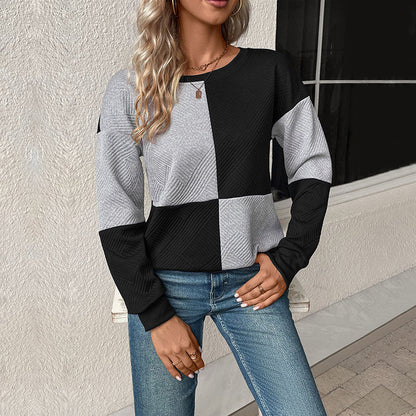 Women's Trendy Geometric Pattern Sweatshirt