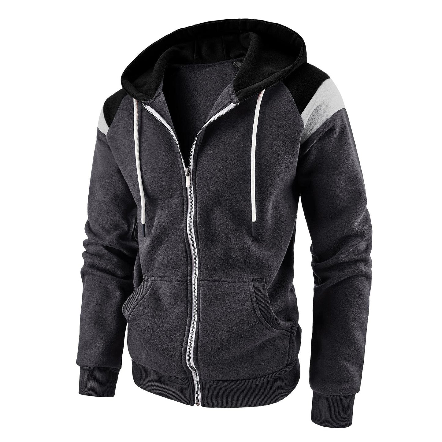 Men's Sporty Zipper Hoodie Modern Style