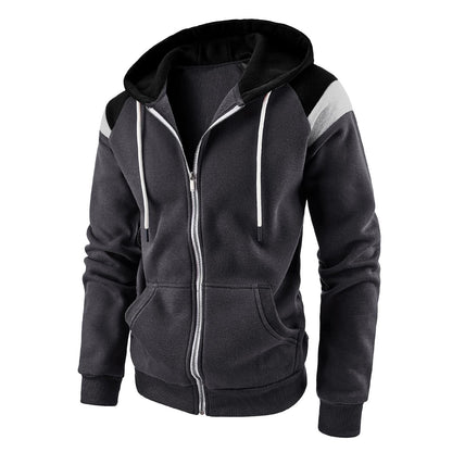 Men's Sporty Zipper Hoodie Modern Style