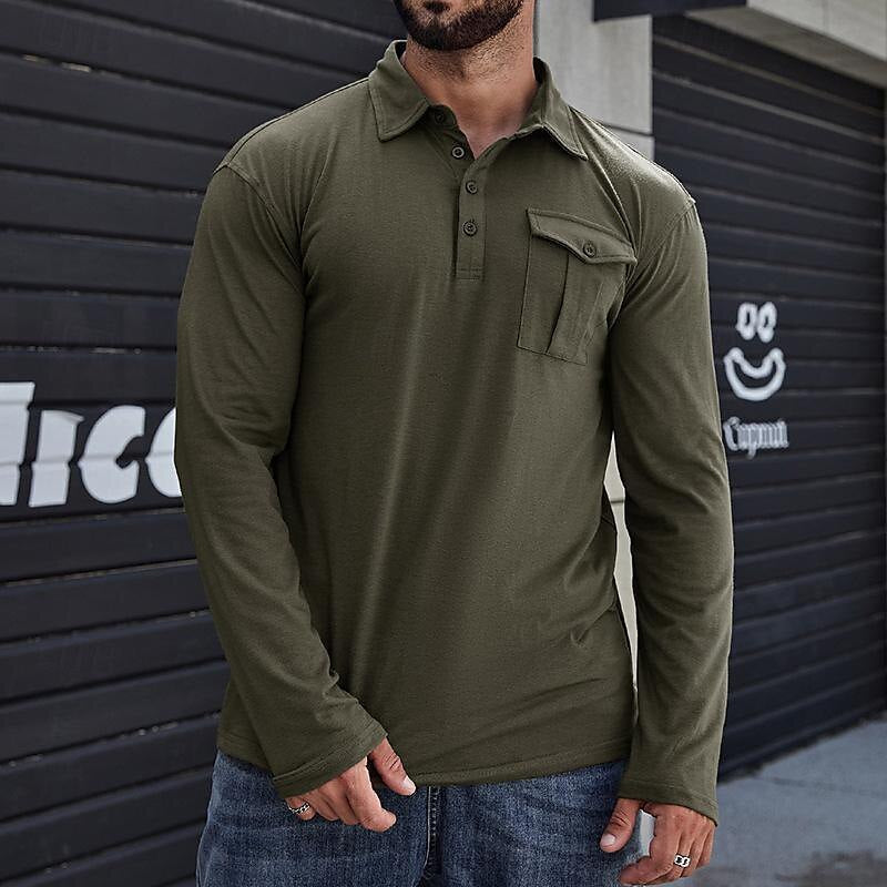 Herren Hemd Baumwolle Langarm Elegant