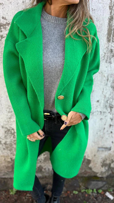 Women's Wool Coat Oversized Elegant Design
