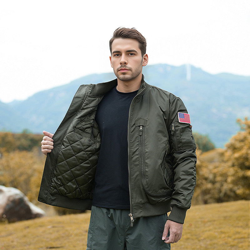 Herren Bomberjacke Isoliert Modern Praktisch