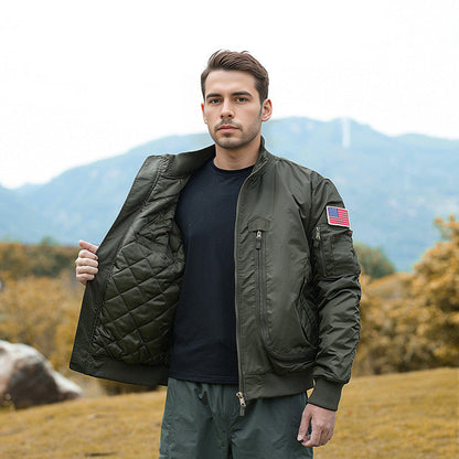 Herren Bomberjacke Isoliert Modern Praktisch