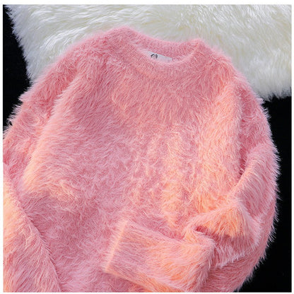 Damen Weich Pullover Rundhals Elegantes Design - IdealeKleiden