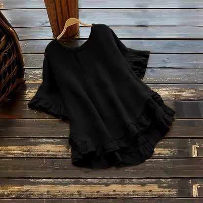 Women's Top Casual Ruffle Detail Loose Fit