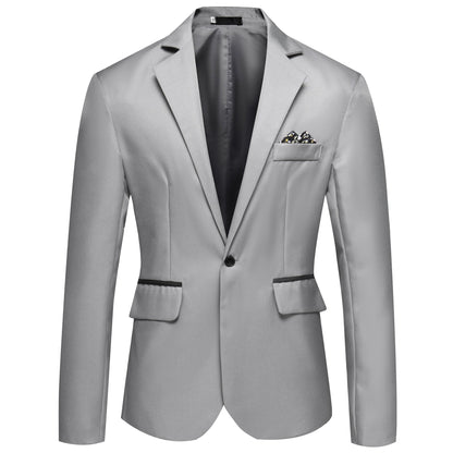 Men's Suit Jacket Elegant Black Satin