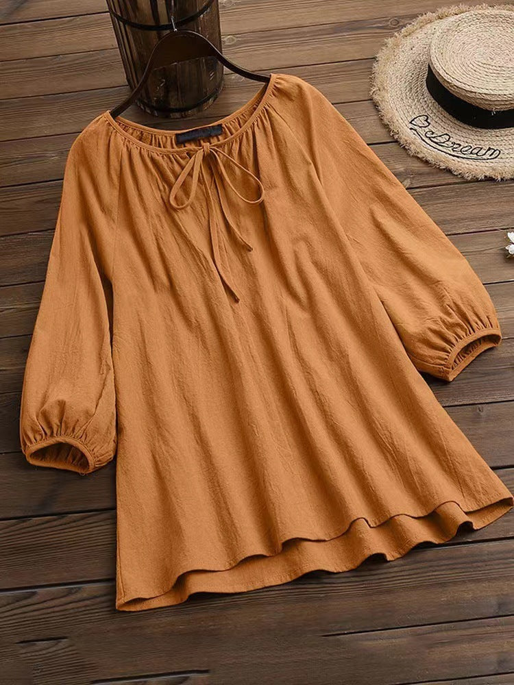 Women's Blouse Elegant Design Round Neck