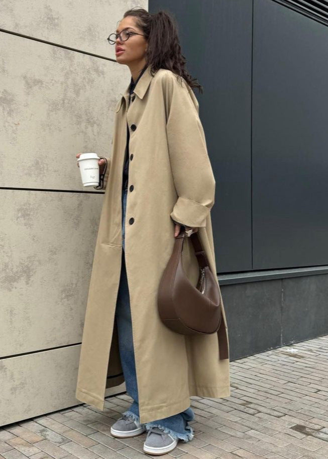 Women's Elegant Long Trench Coat