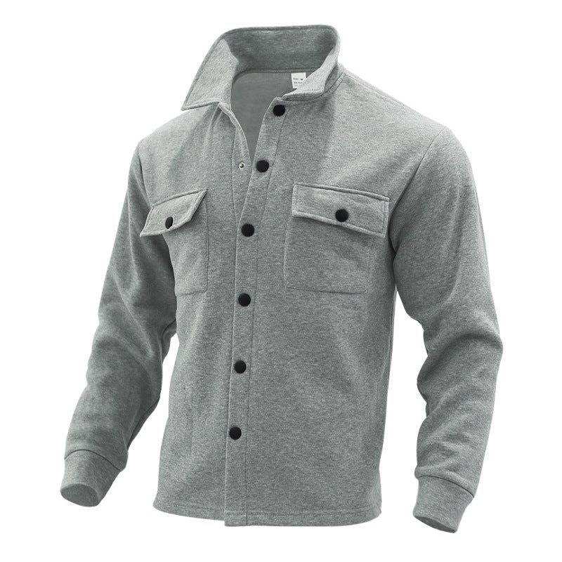 Men's Stylish Stand-Up Collar Fleece Jacket