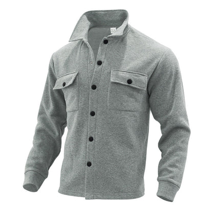 Men's Stylish Stand-Up Collar Fleece Jacket