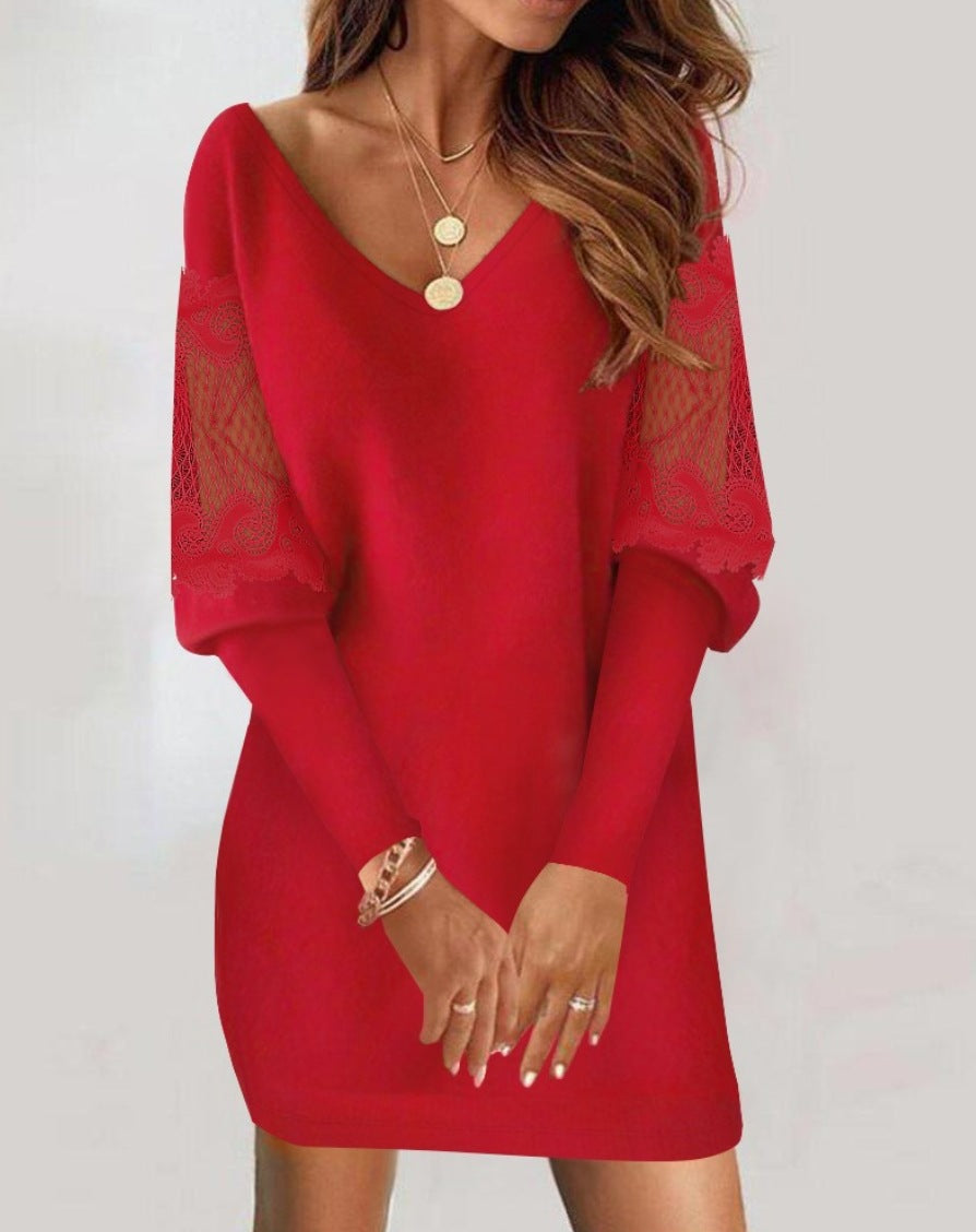 Women's Dress Elegant Floral Sheer Sleeves