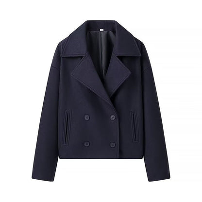 Women's Wool Double-Breasted Chic Winter Jacket