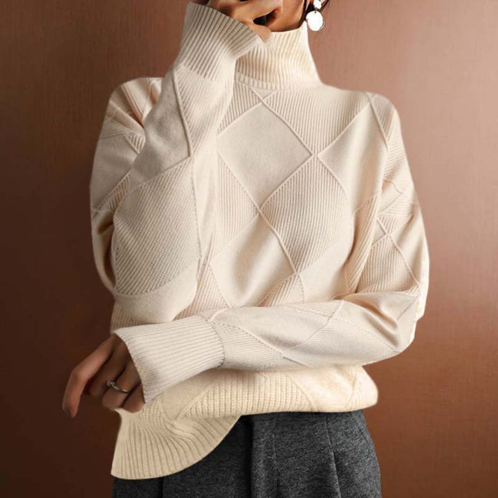 Eleganter Damen Strickpullover Klassisch Einfarbig