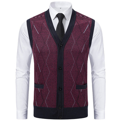 Herren Strickweste Modern Raffiniert mit Taschen