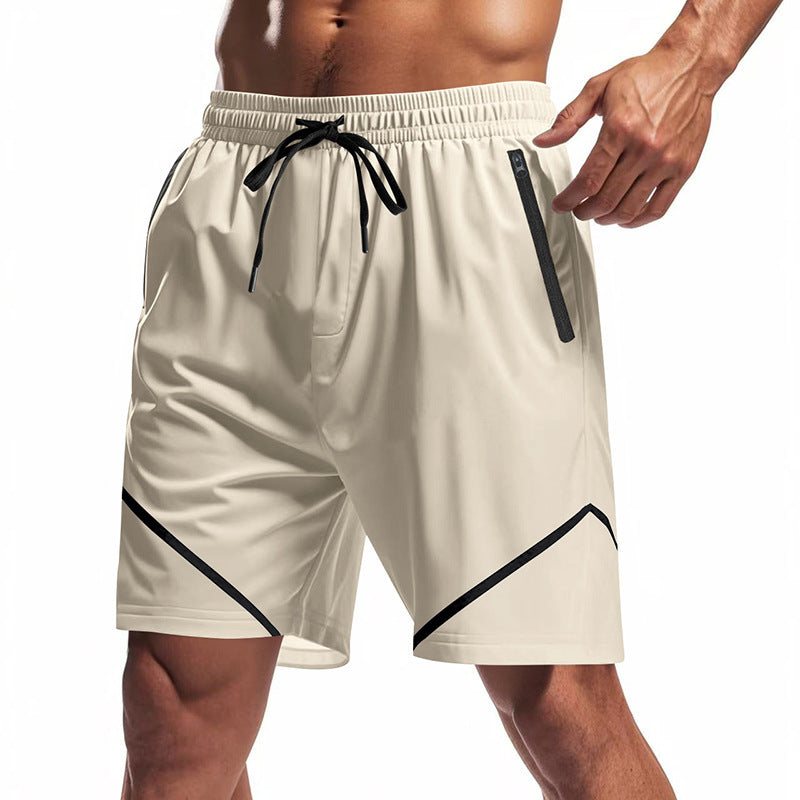 Men's Sports Shorts Breathable with Zipper Pockets