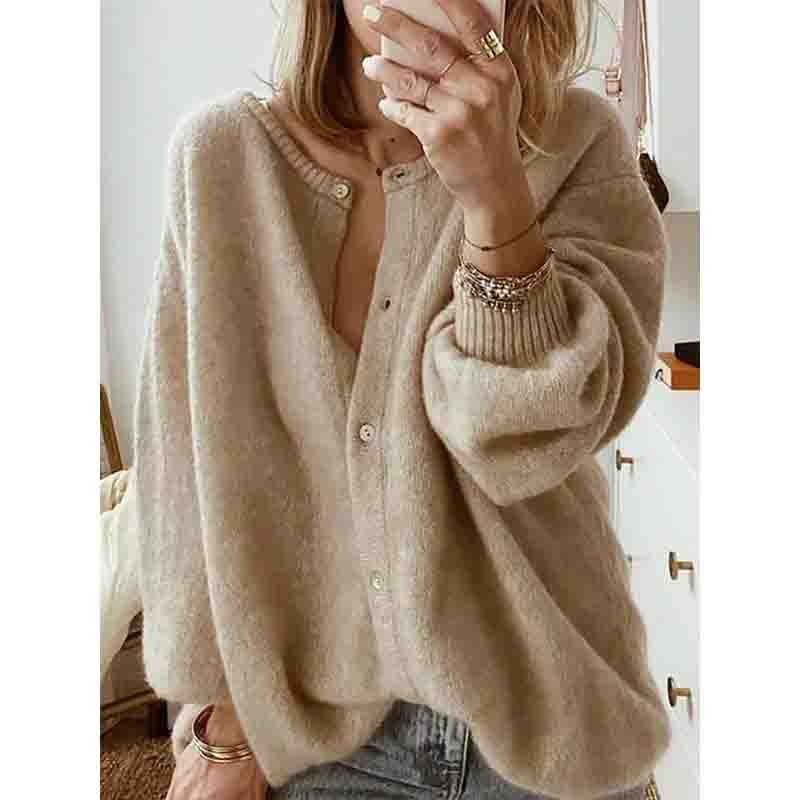 Eleganter Langarm Strickpullover Damen - IdealeKleiden